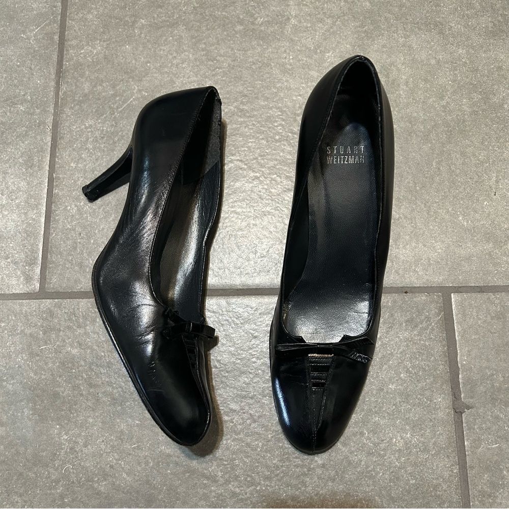 Stuart Weitzman Vintage Y2K Black Round Toe Pump High Heels Women’s shoe size 9